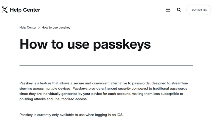 东莞生态园苹果维修店铺分享iOS用户如何通过通行密钥(Passkey)登录 