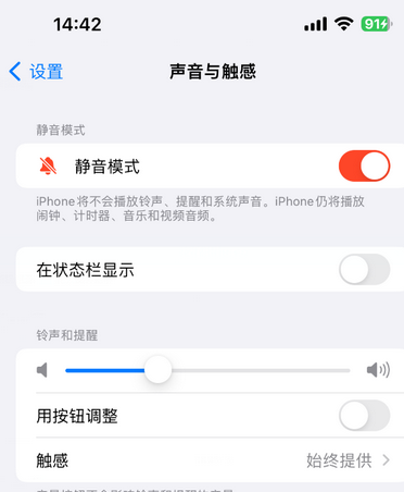 东莞生态园苹果15Pro维修网点分享iPhone15Pro系列机型中隐藏静音图标 